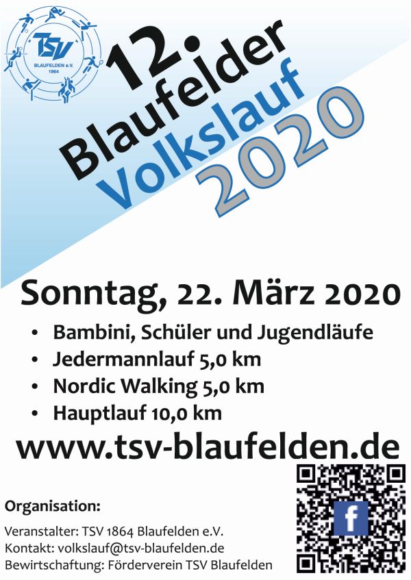 Save The Date - Volkslauf 2020