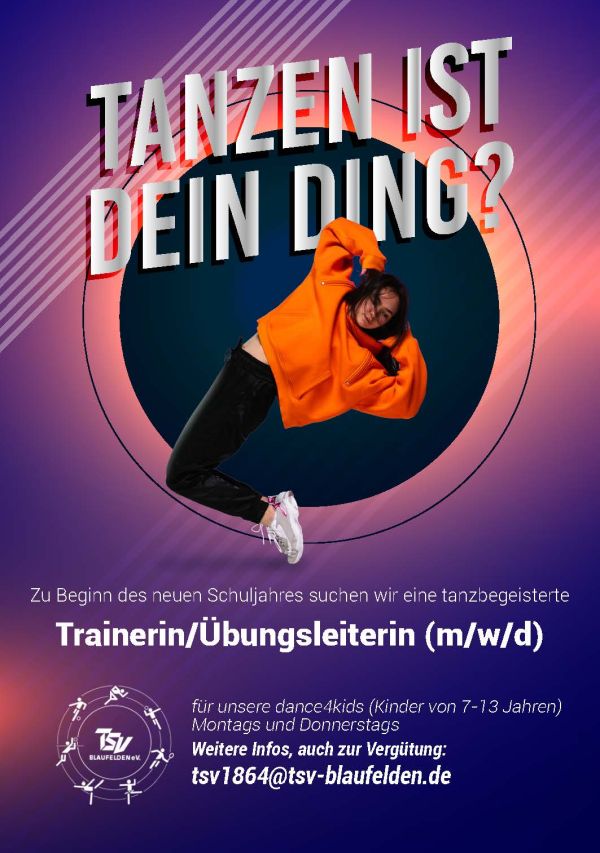 Trainerin Dance4Kids