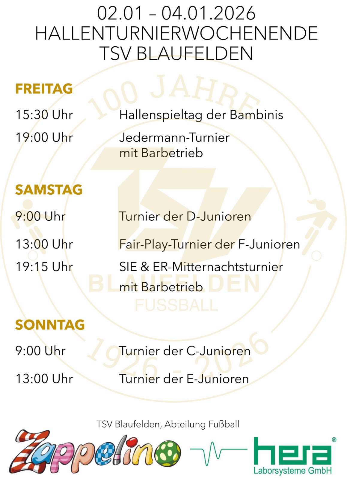 Turnierplan Halle 2026 Turnierplan Halle 2026